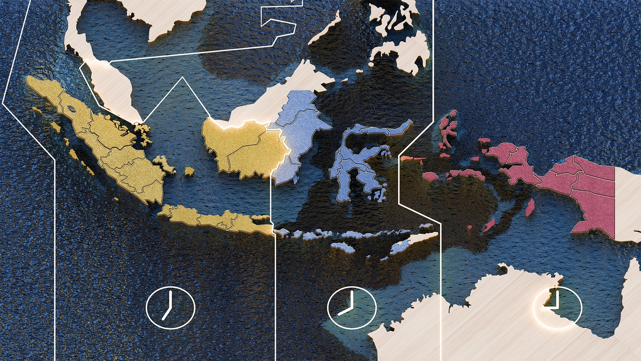 Media 1 for listing Indonesia Time Zone Map