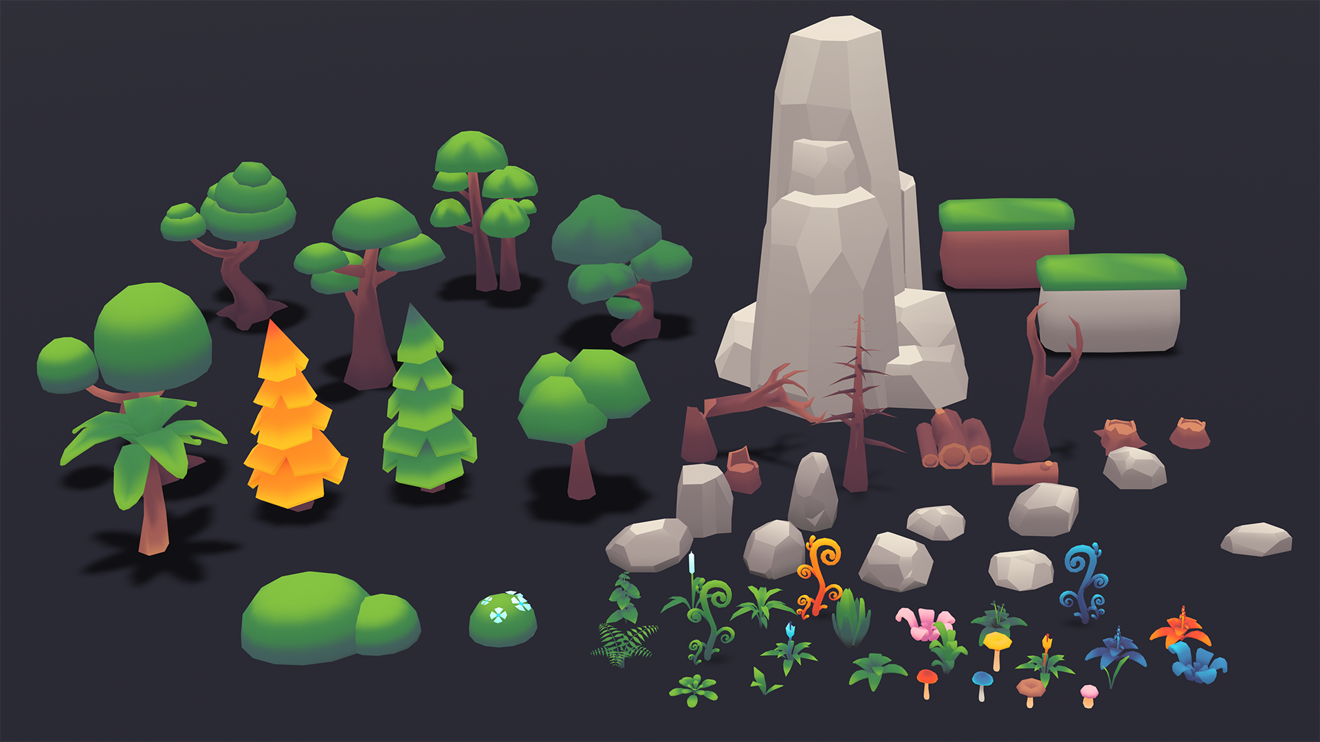 Low Poly Nature Pack - 3D Game Kit | Fab