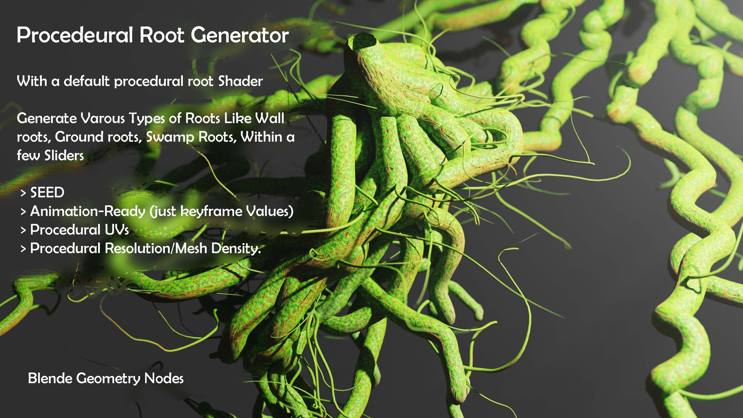 Media 1 for listing Roots Generator (Geometry nodes)
