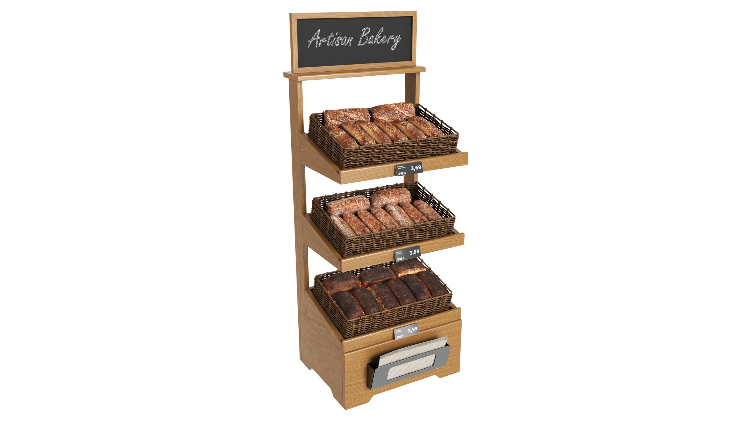 商品 Wooden loaf bread stand 01 的媒体 1