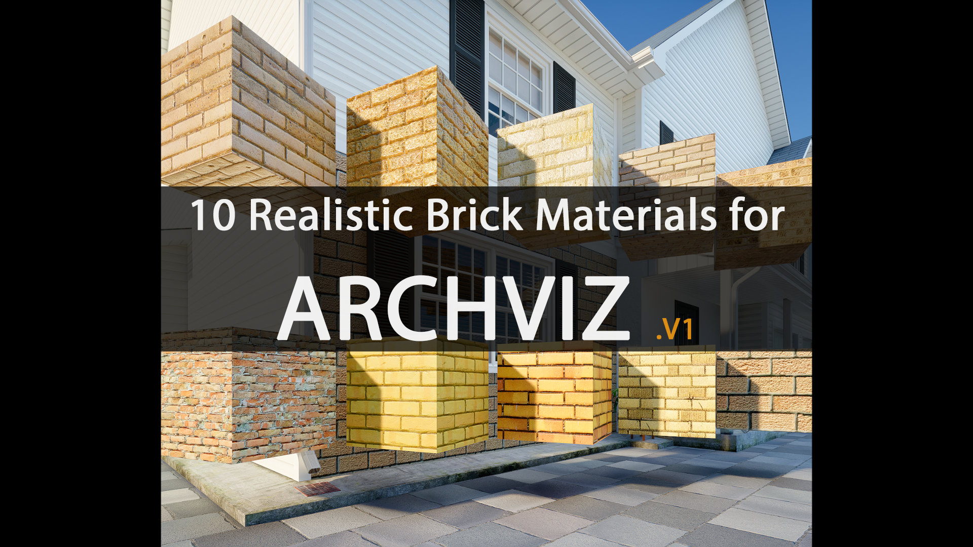 10 Realistic Brick Materials for Archviz V1 | Fab