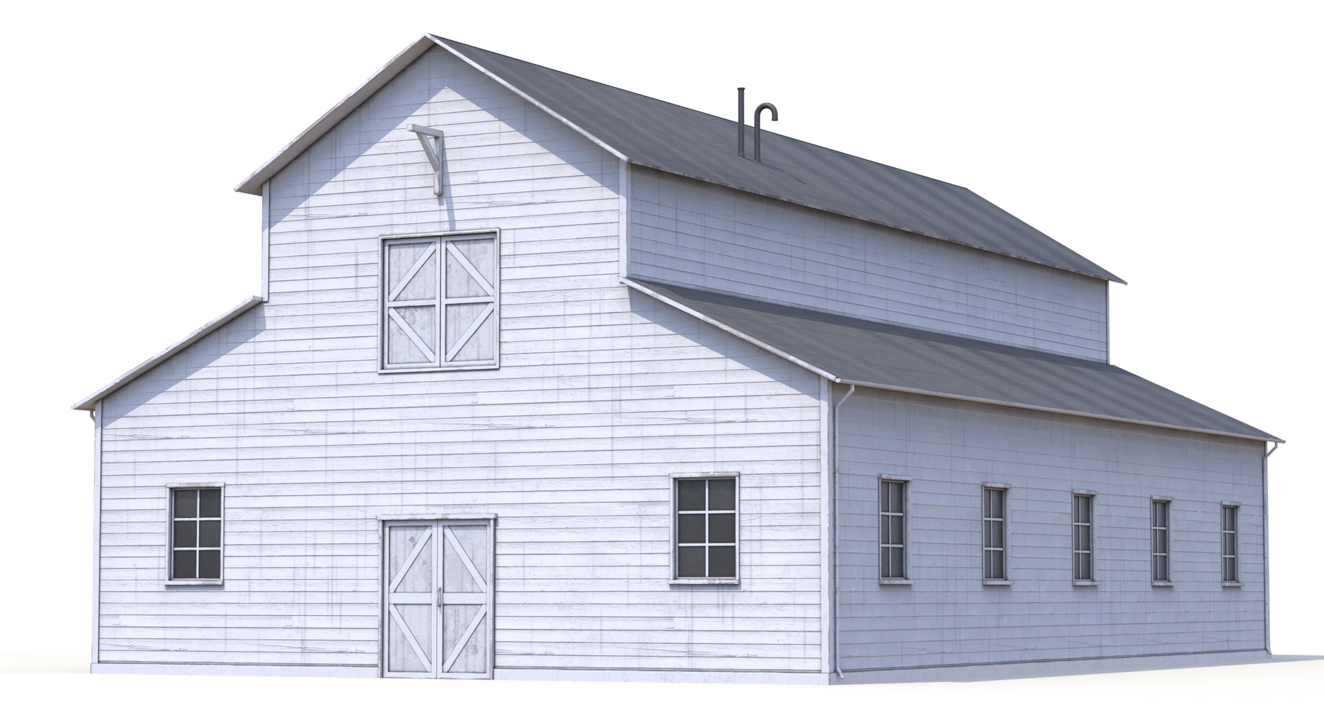 Media 1 for listing Farm Building 61 Game Ready PBR White