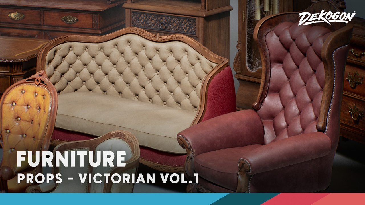 商品 Victorian VOL.1 - Furniture (Nanite and Low Poly) 的媒体 1