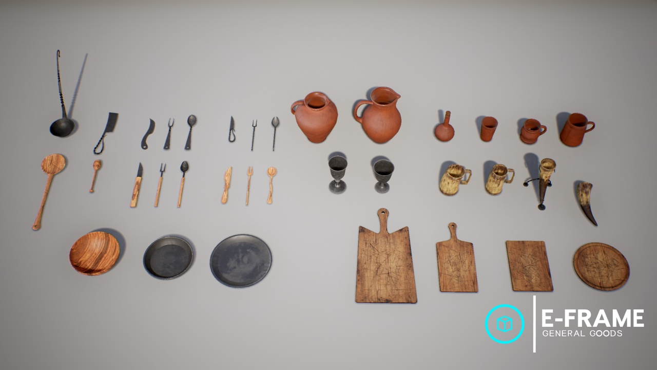 商品 Medieval Cutlery Set 的媒体 1