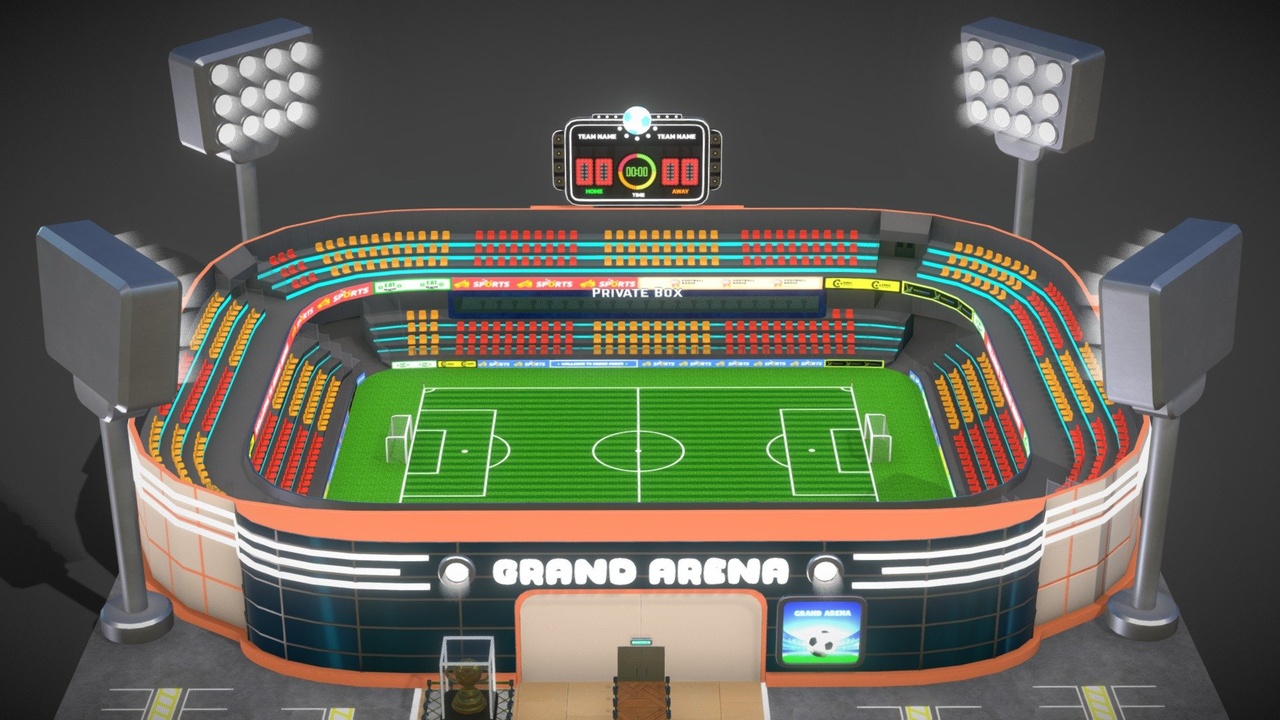 Media 1 for listing Cartoony football stadium