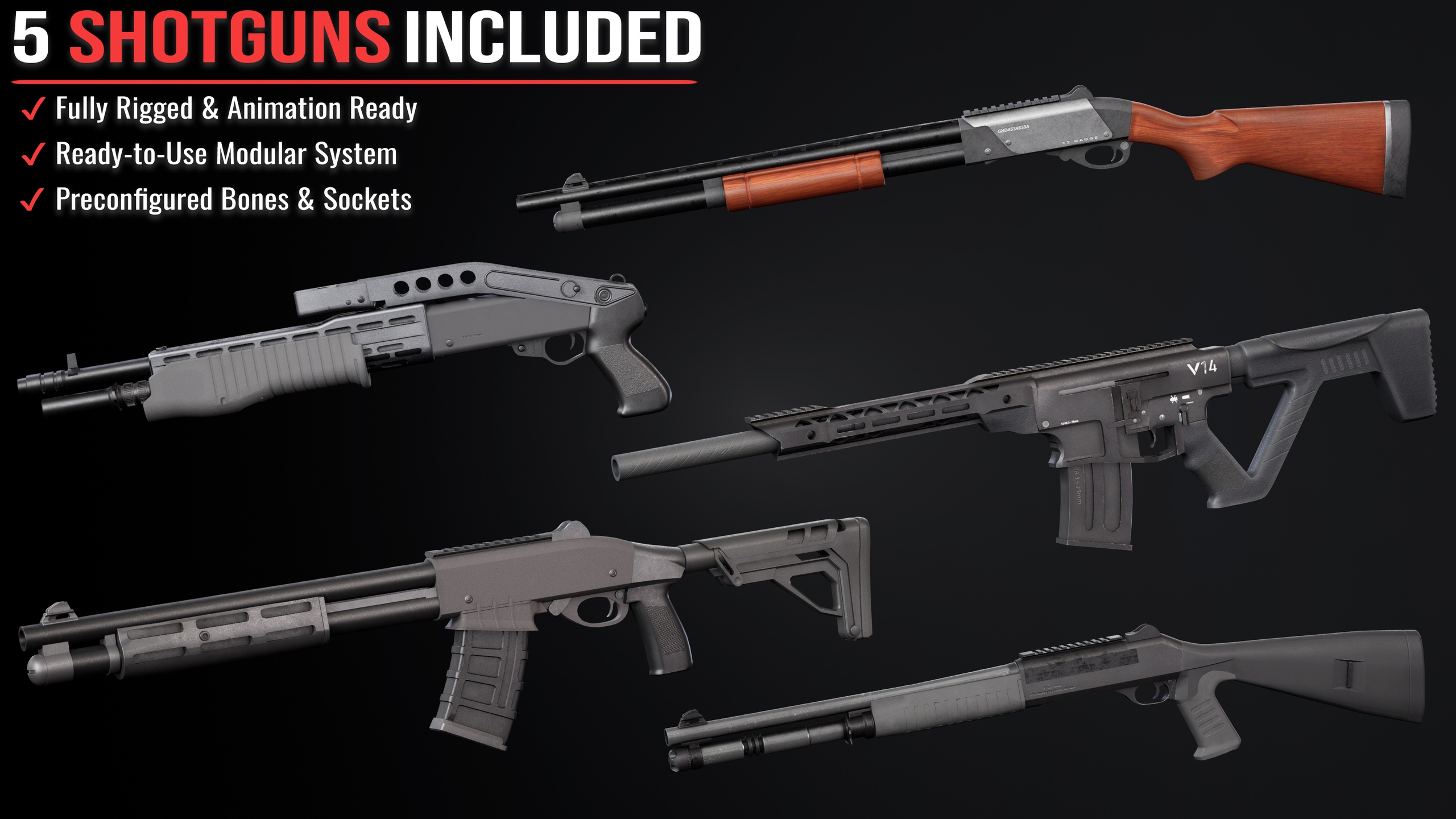 Media 1 for listing Modular Weapon Pack: Shotguns