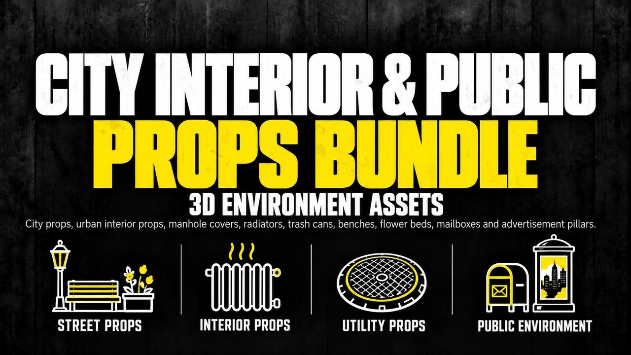 Media 1 for listing City Interior & Public Props Bundle