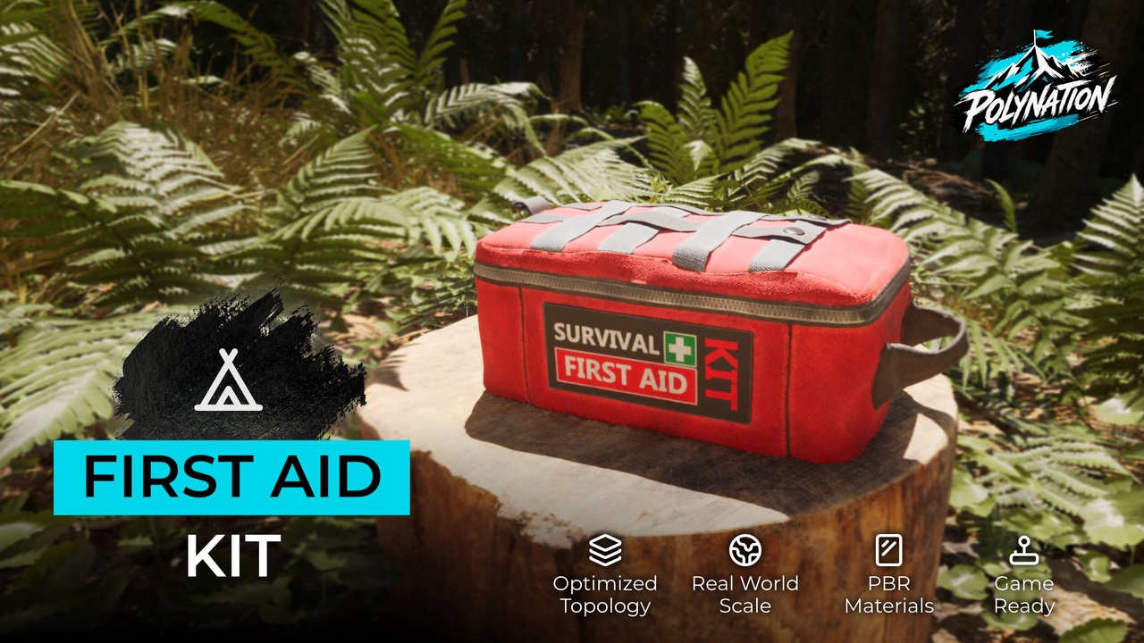 Media 1 for listing Survival First Aid Kit - Game Ready PBR