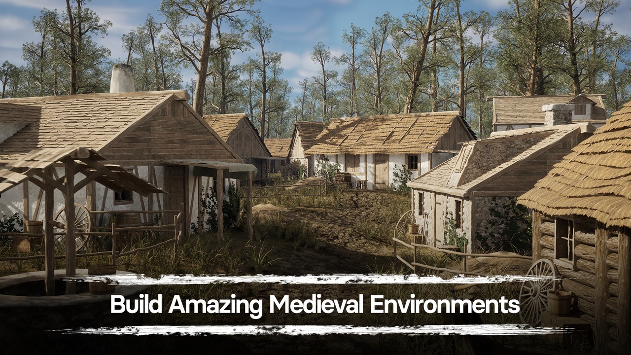 Medieval Village - A Middle Ages Environment Pack, Buildings Kit 제품 등록을 위한 미디어 1개