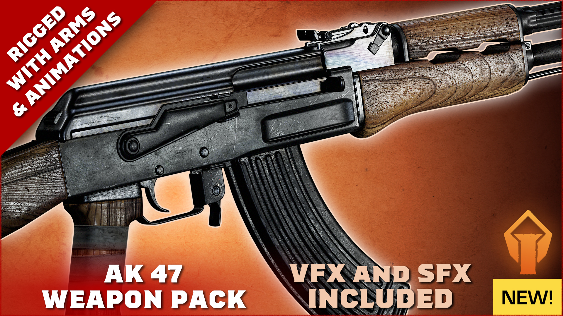 Animated AK47 Assault Rifle FPS Gun Pack | Fab