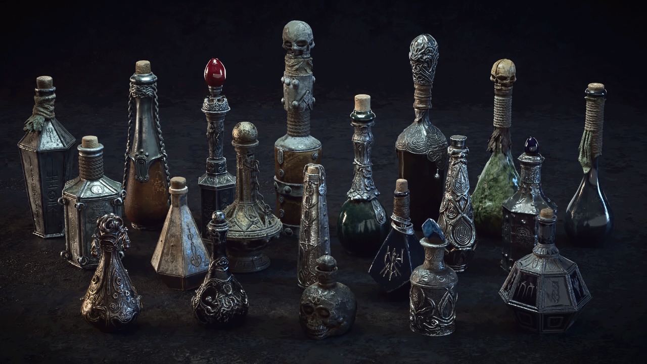 Media 1 for listing Fantasy Alchemy Bottles Pack