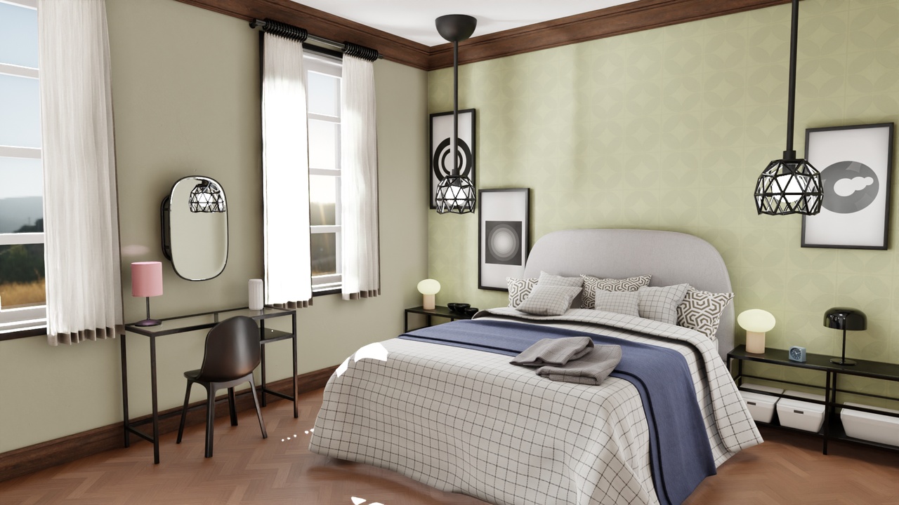 Media 1 for listing Complete Bedroom: Peace and Elegance