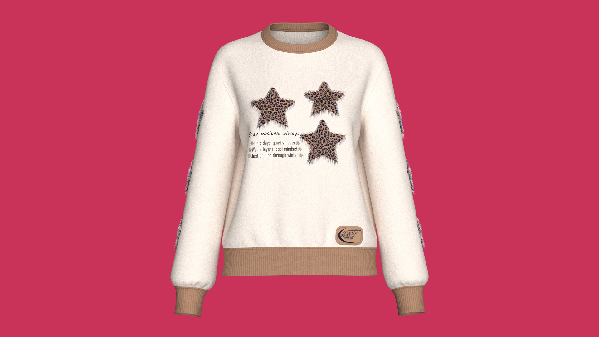 Media 1 for listing Girls Animal Printed Patch Star Sweatshirt | High Poly