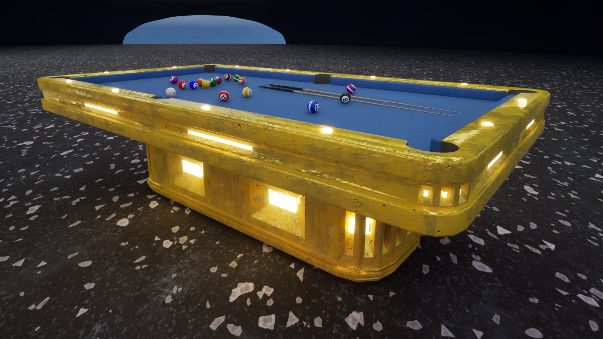 Gold leaf billiard table | Fab