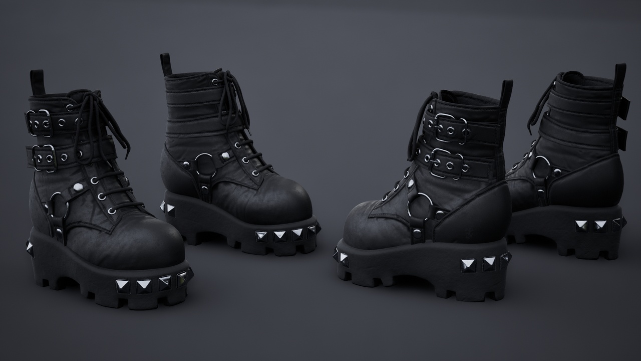 Media 1 for listing Goth Platform Boots