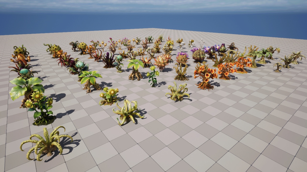 Media 1 for listing Alien Jungle Plants – 84 Modular Sci-Fi Assets