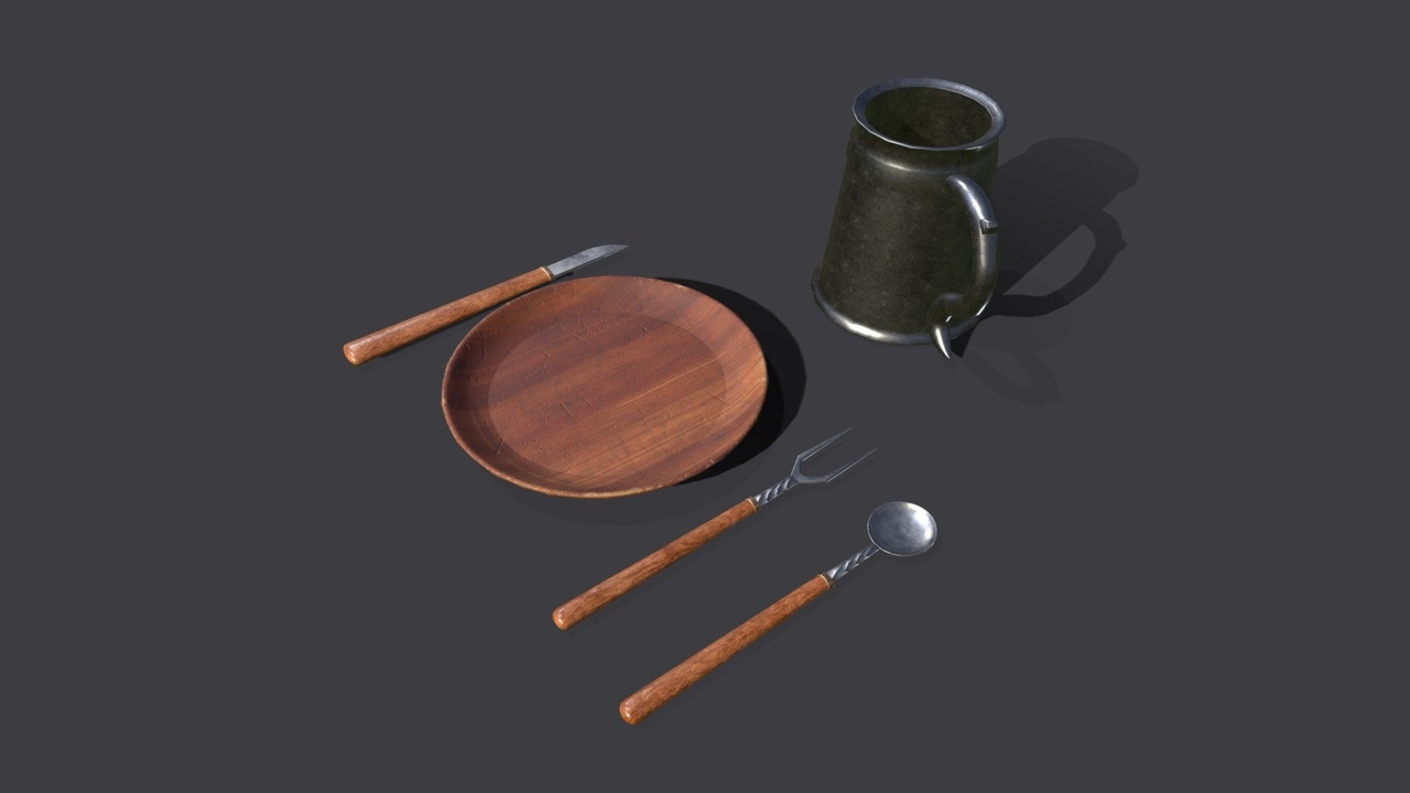 Media 1 for listing Medieval Simple Dinnerware