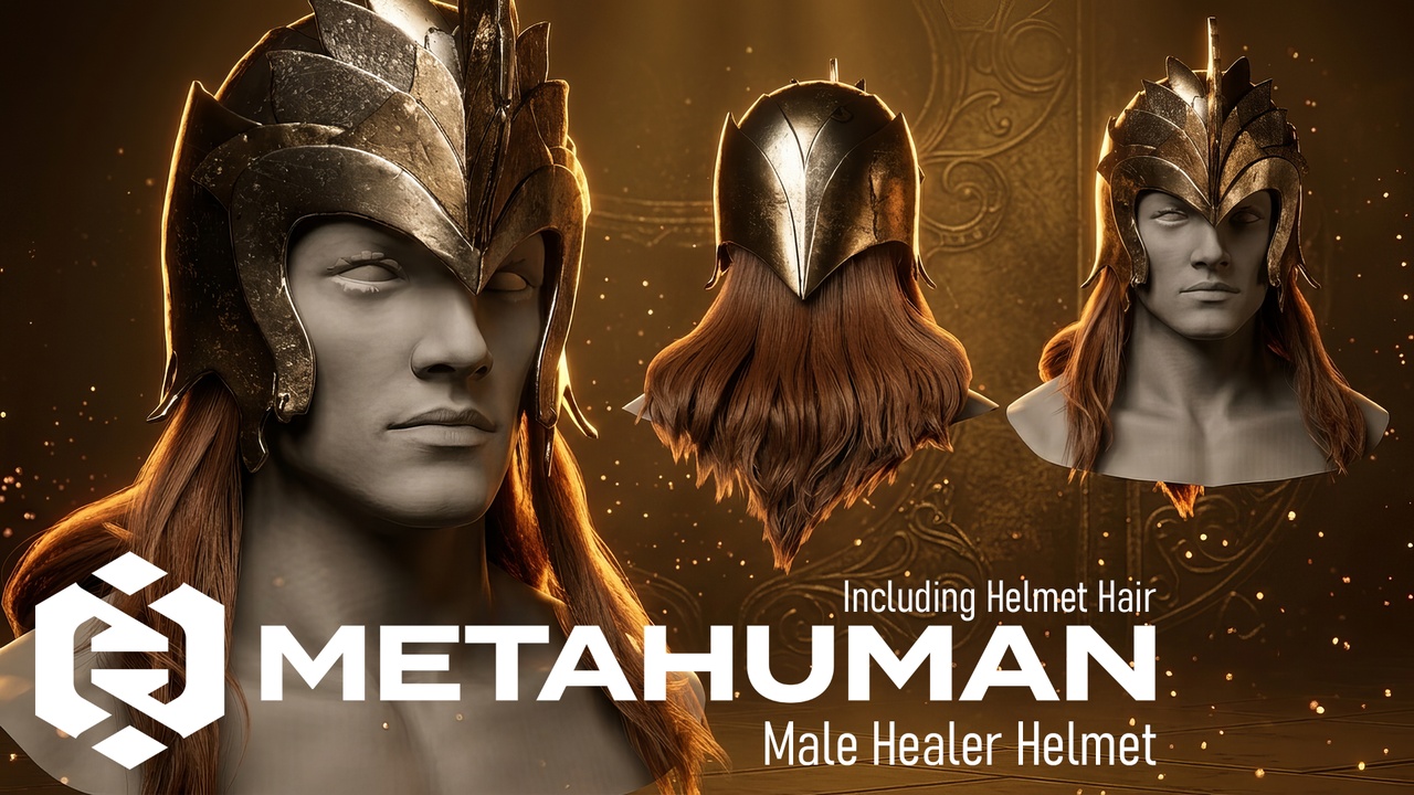 Media 1 for listing MHC: Male Healer Helmet | Metahuman Outfit