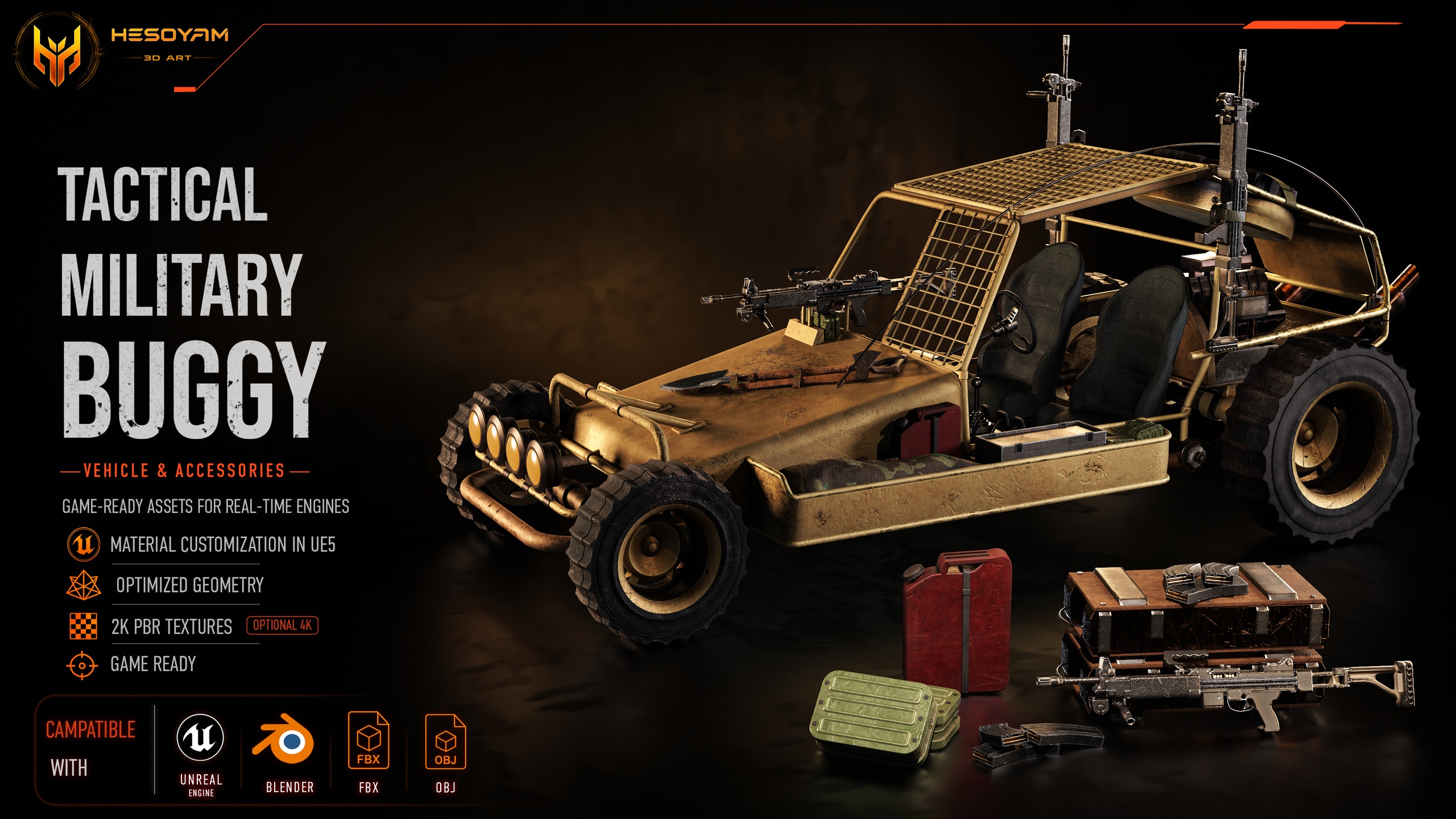 Media 1 for listing Tactical Military Buggy-Game Ready