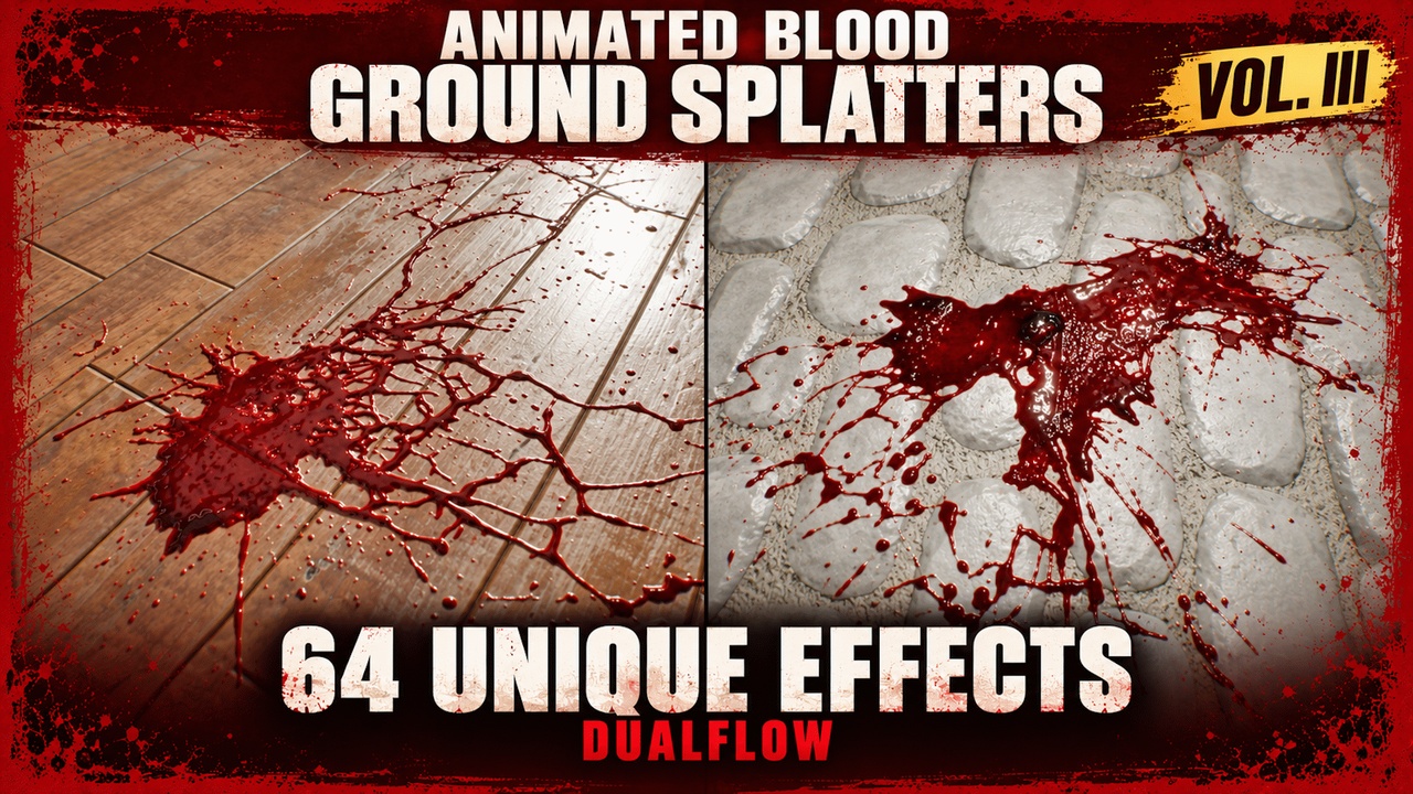 Media 1 for listing Animated Blood Ground Decal Pack Vol.III
