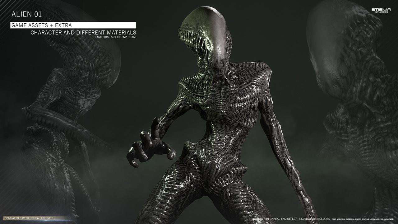 Media 1 for listing Alien 01 - Game Assets + Extra | STIGMA STUDIOS