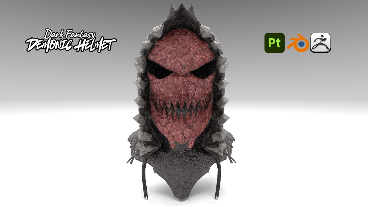 Media 1 for listing Dark Fantasy Demonic Helmet