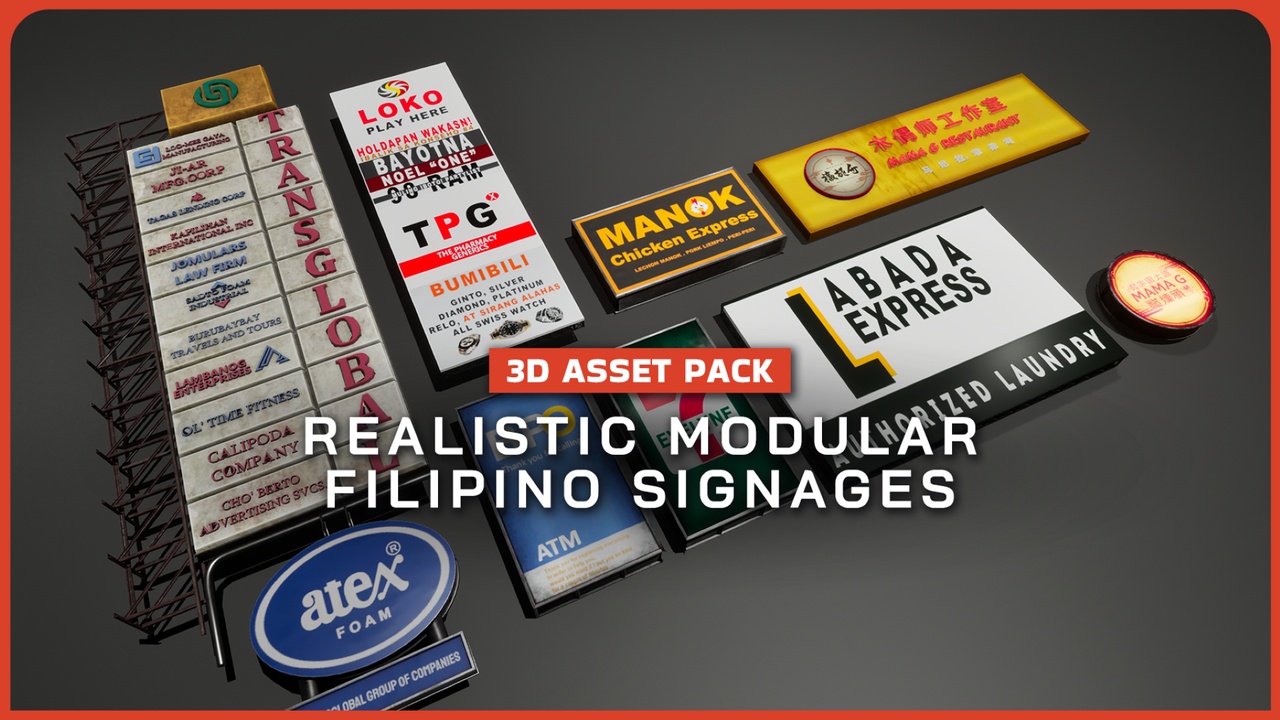 Realistic Modular Signages | Fab