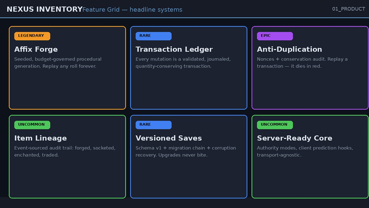 Media 1 for listing NEXUS Inventory — Advanced Item & Inventory Framework