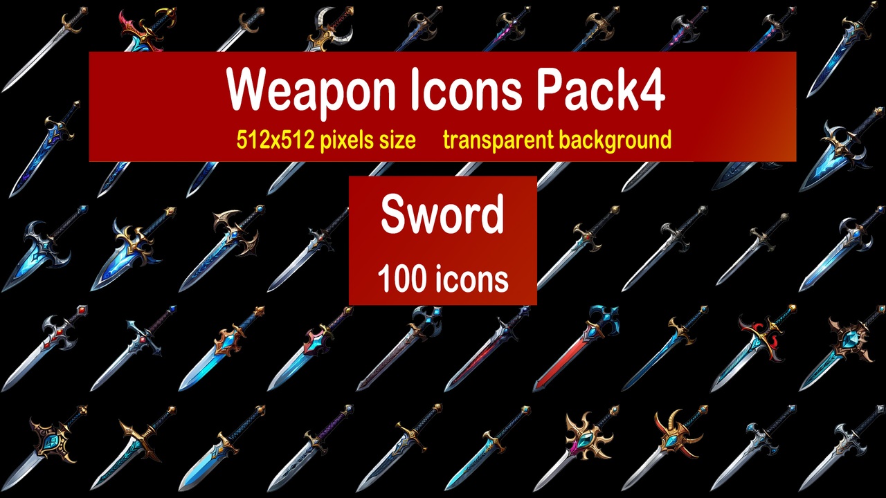 Media 1 for listing Weapon Icons Pack4 - Sword