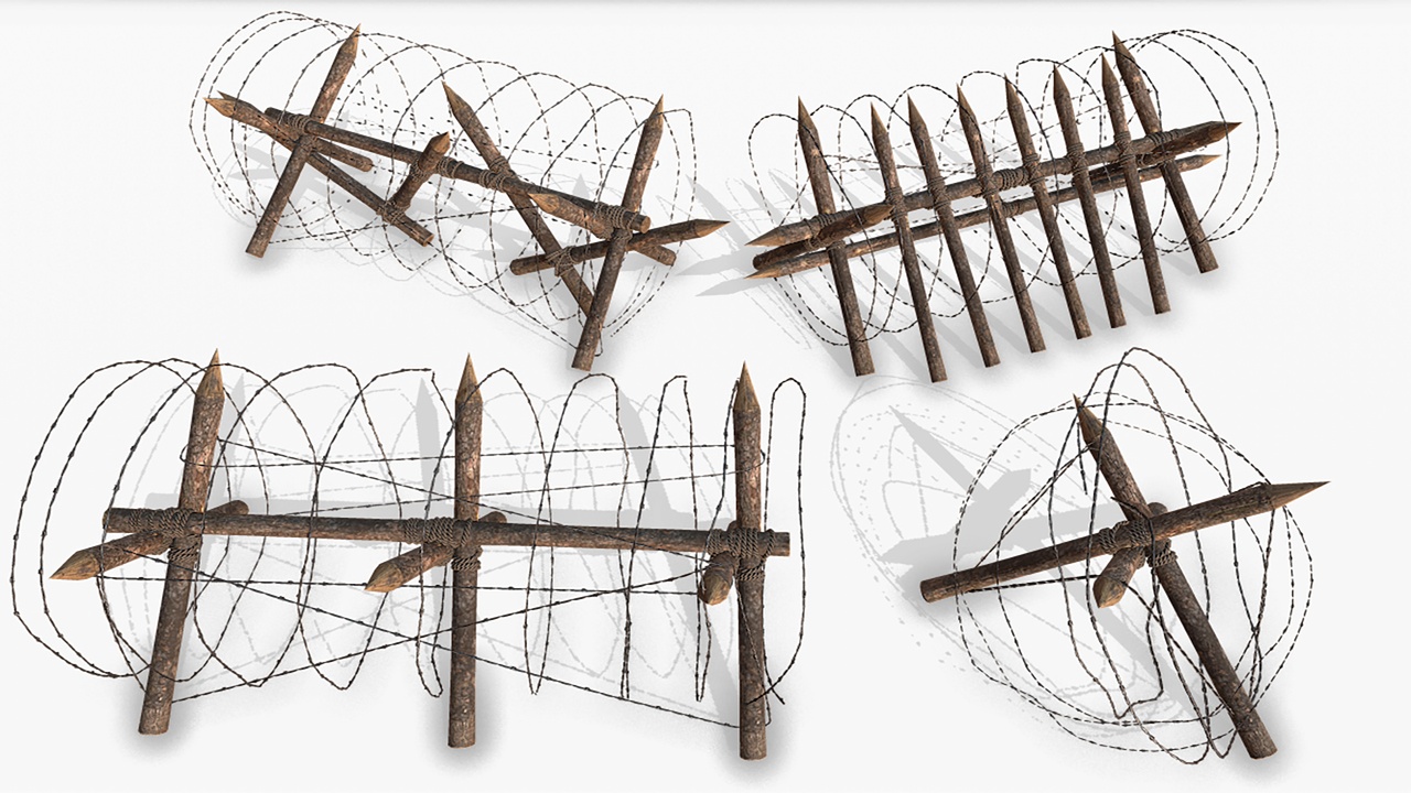 الوسائط 1 للقائمة Obstacles Barbed Wires