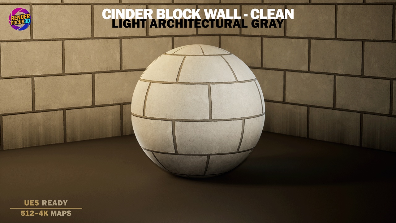 Media 1 for listing Cinder Block Wall – Clean Light Architectural Gray