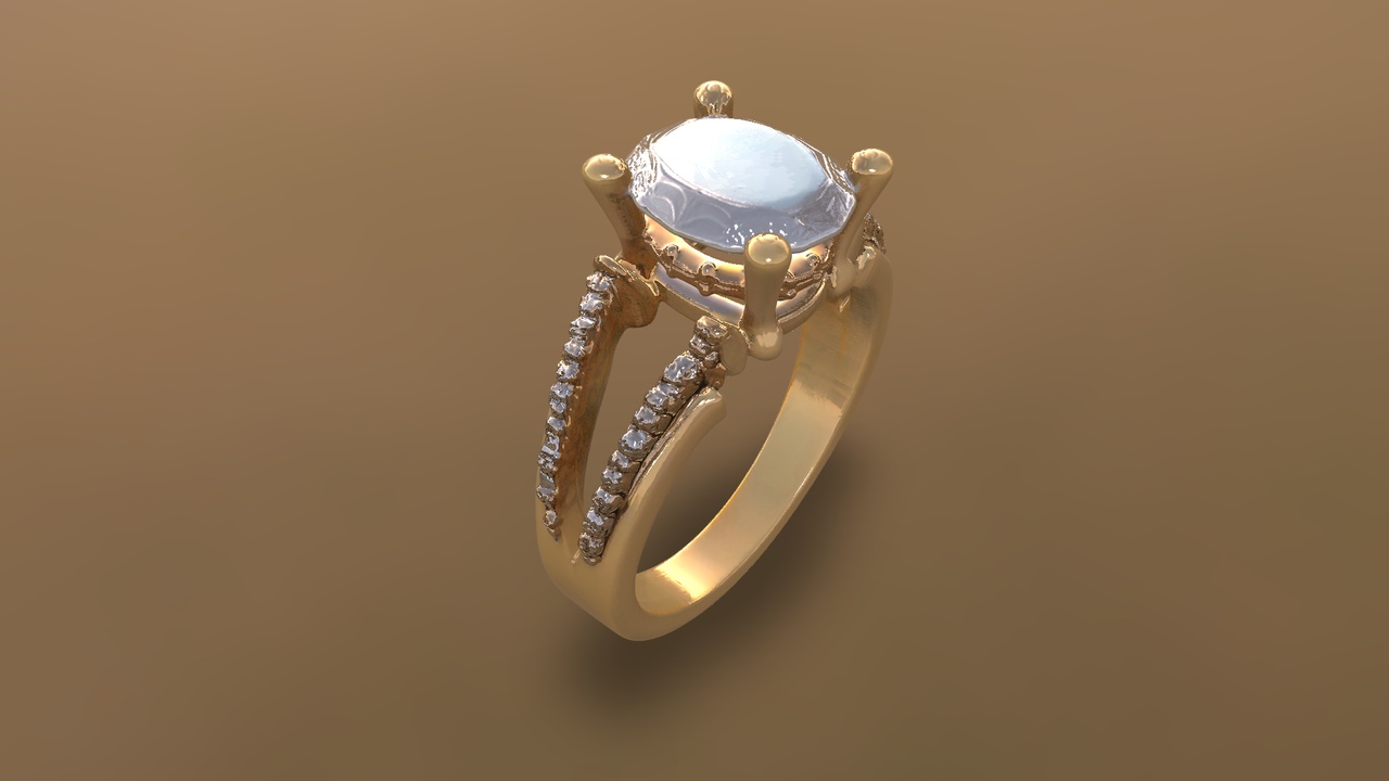 Media 1 for listing Gold Diamond Ring