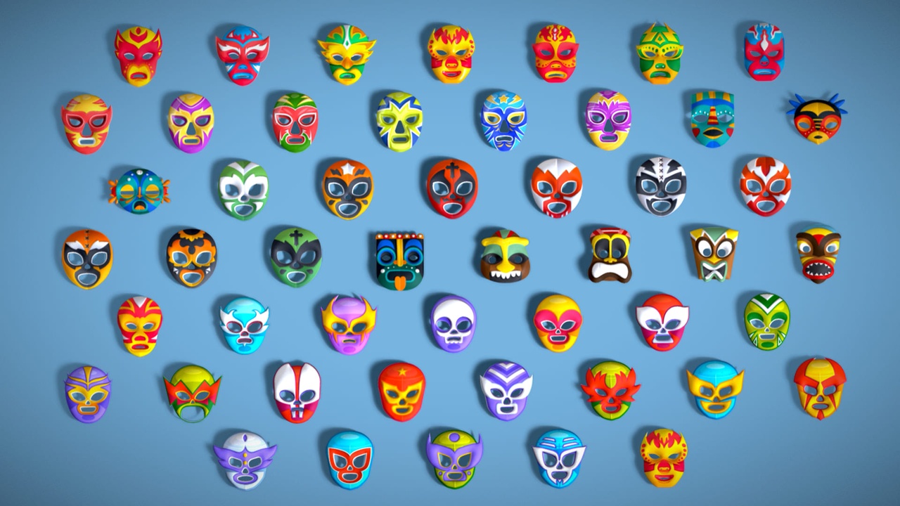 Media 1 for listing 50 Kids Evil Mask Mega Pack - All In One - Cartoon Mask - Stylized Ranger Masks