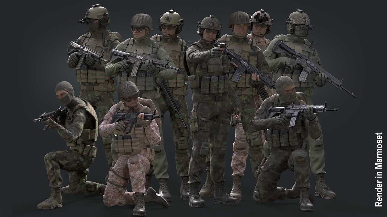 Modular soldier Pack1 | Fab