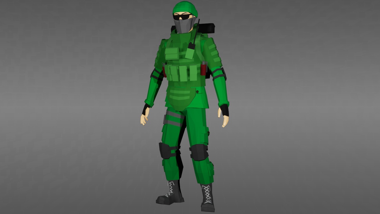 Media 1 for listing Low poly soldier.