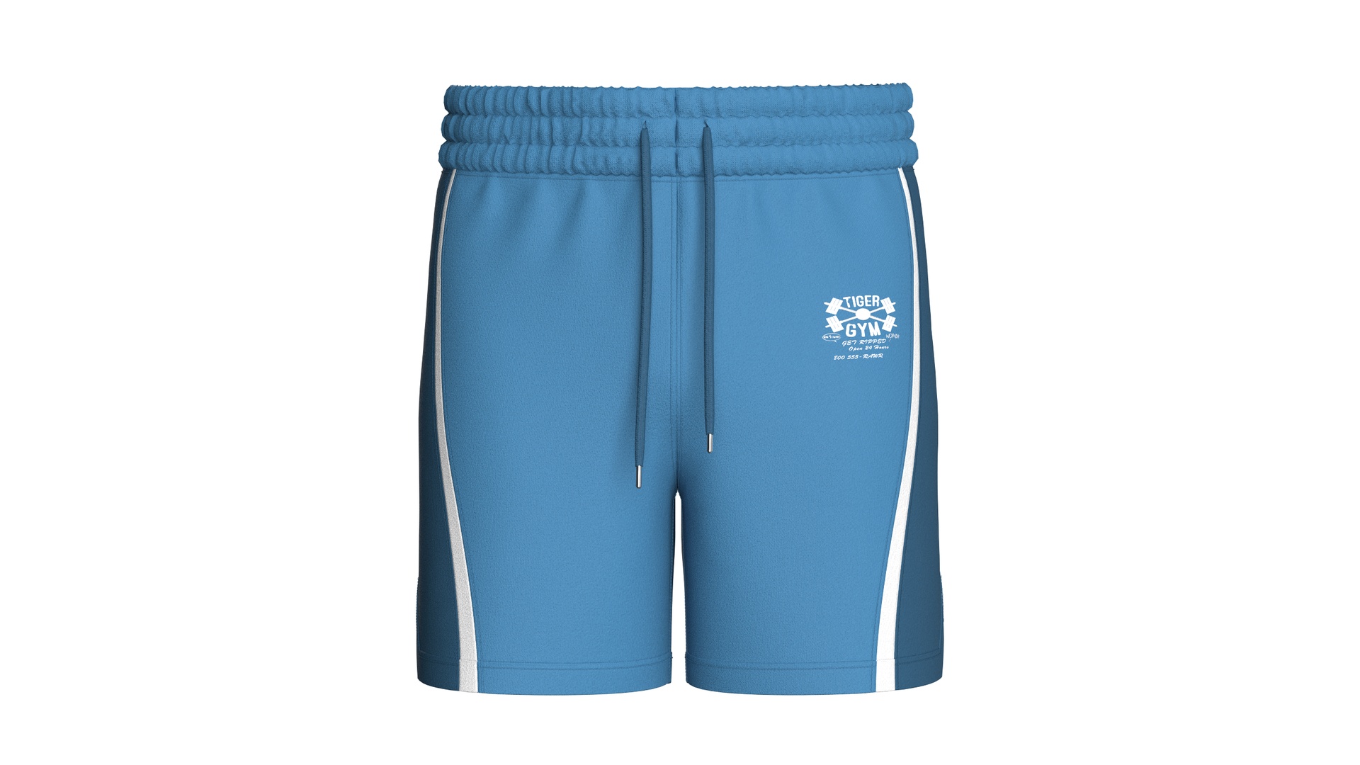 Media 1 for listing Men Elastic Waist Blue Shorts | High Poly