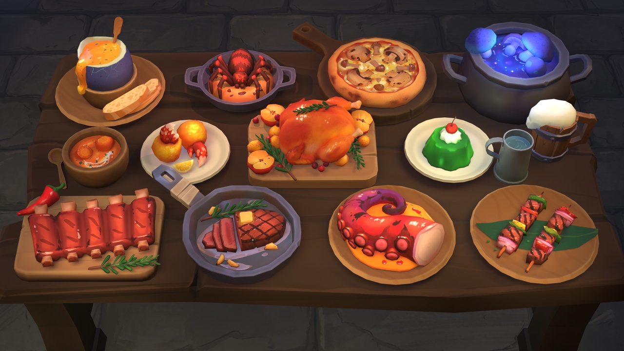 Media 1 for listing Stylized Dungeon Monster Food & Tavern Props Pack