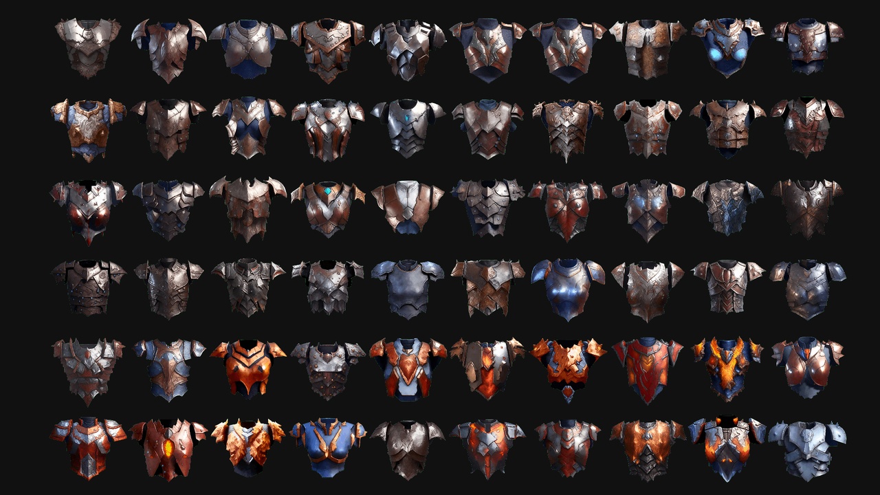 Media 1 for listing 88 Chest Armor Icon Pack