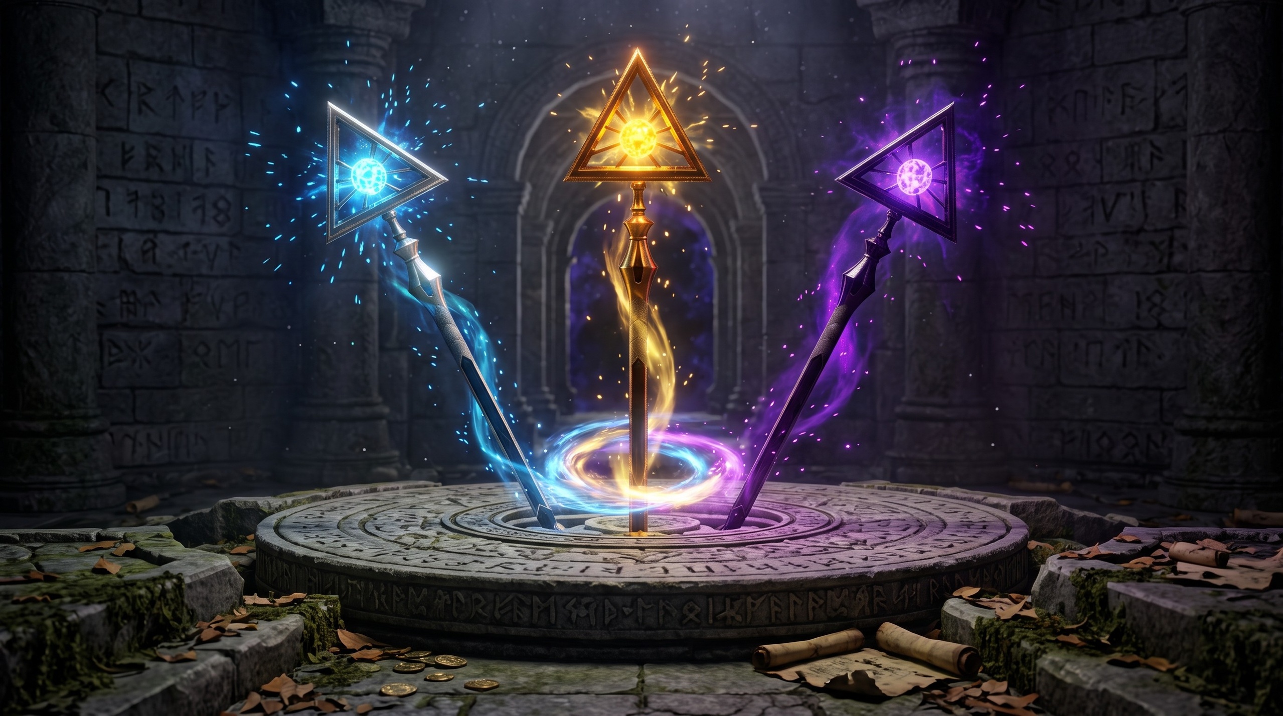 Media 1 for listing Fantasy Magic Staff Voidspire - 3 Skins PBR Game Ready