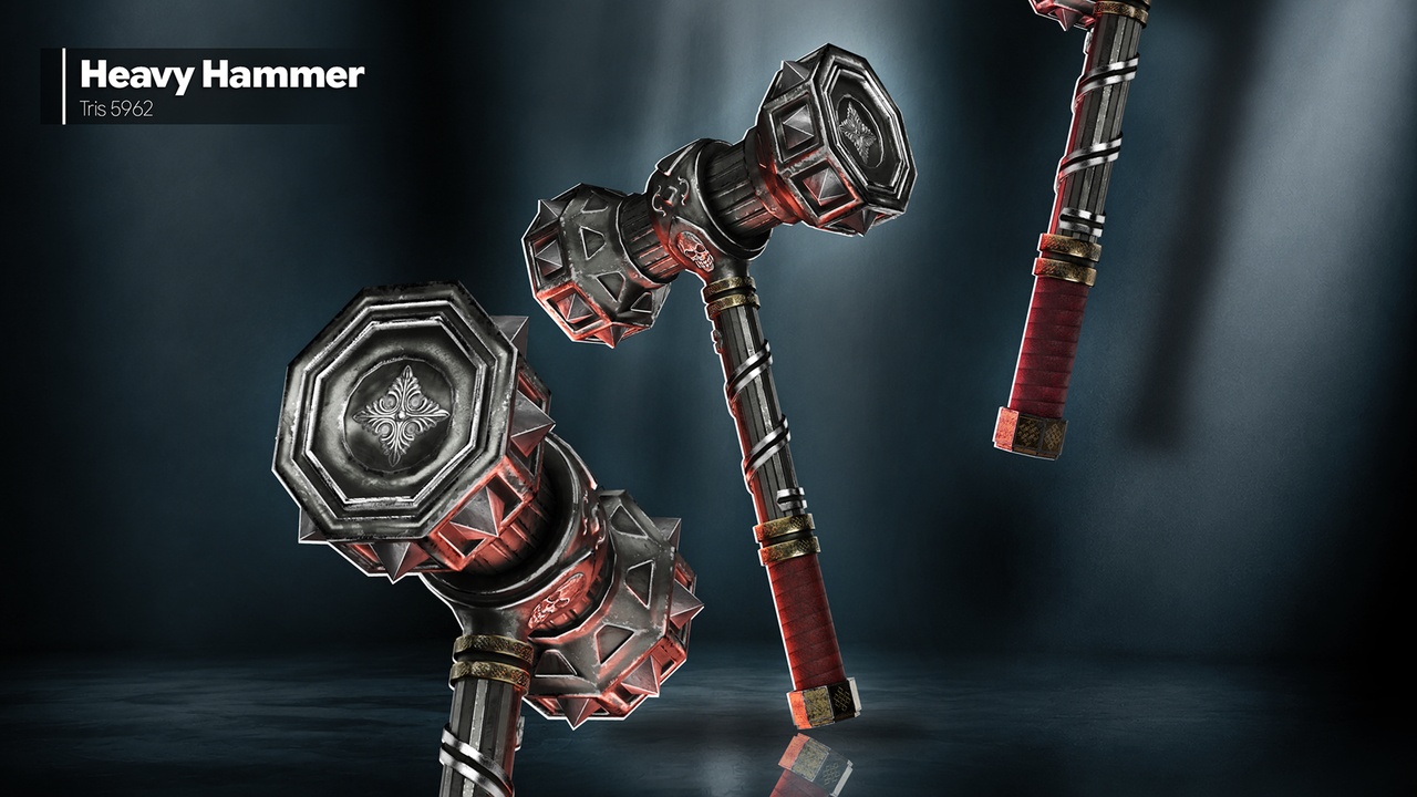 Media 1 for listing Stylized Medieval Hammer Pack - 4 Variants