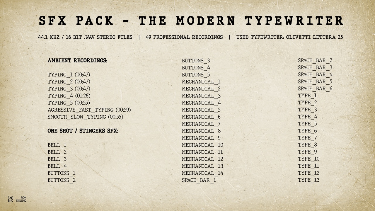 Modern Typewriter SFX | Fab