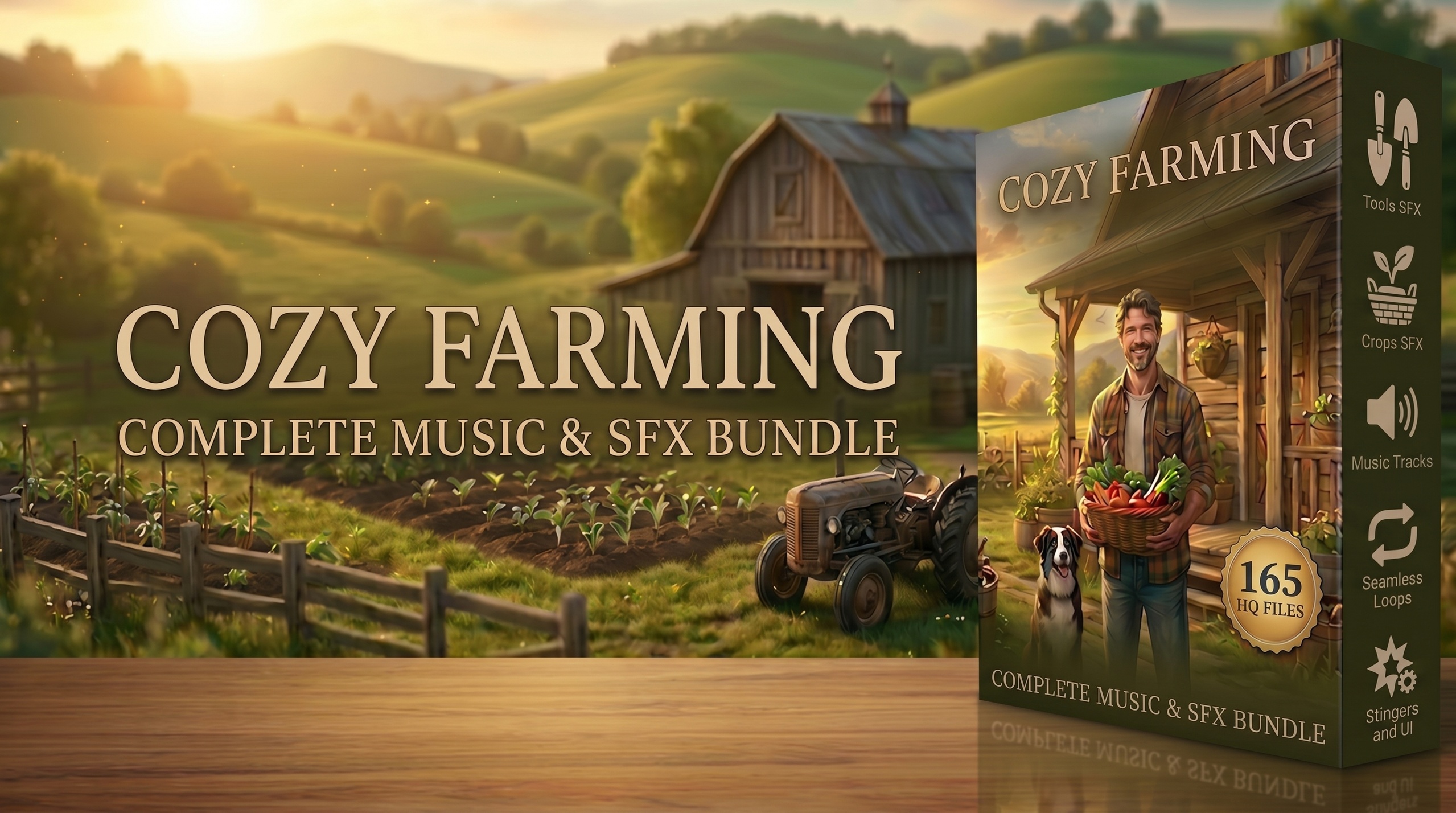 Media 1 for listing Cozy Farming Game Audio - Complete Music & SFX Bundle