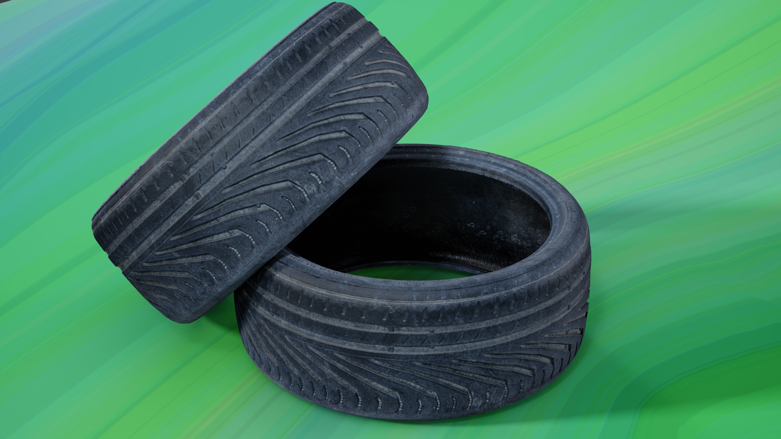 Media 1 for listing Worn  & Used  Car Tire 235/35 R19 – Photogrammetry, Nanite & Game-Ready