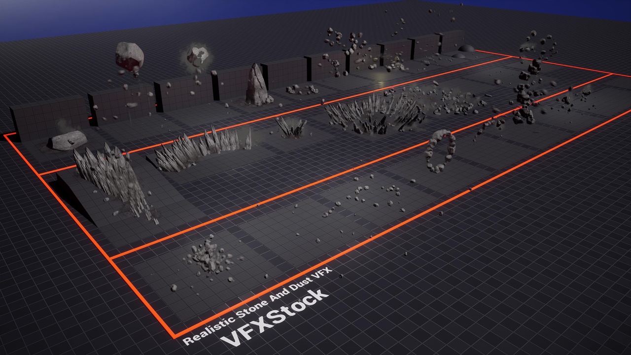 Media 1 for listing Realistic Stone And Dust VFX Pack