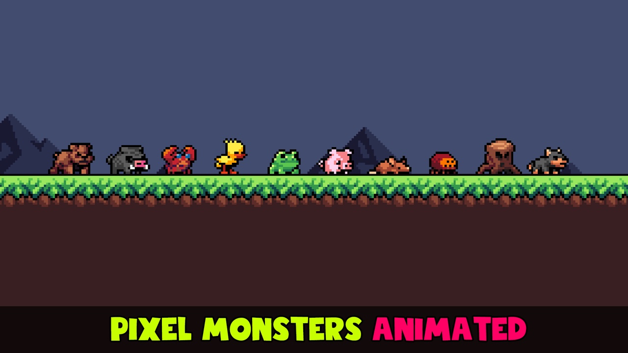 Media 1 for listing Pixel Monsters Animated Pack #1