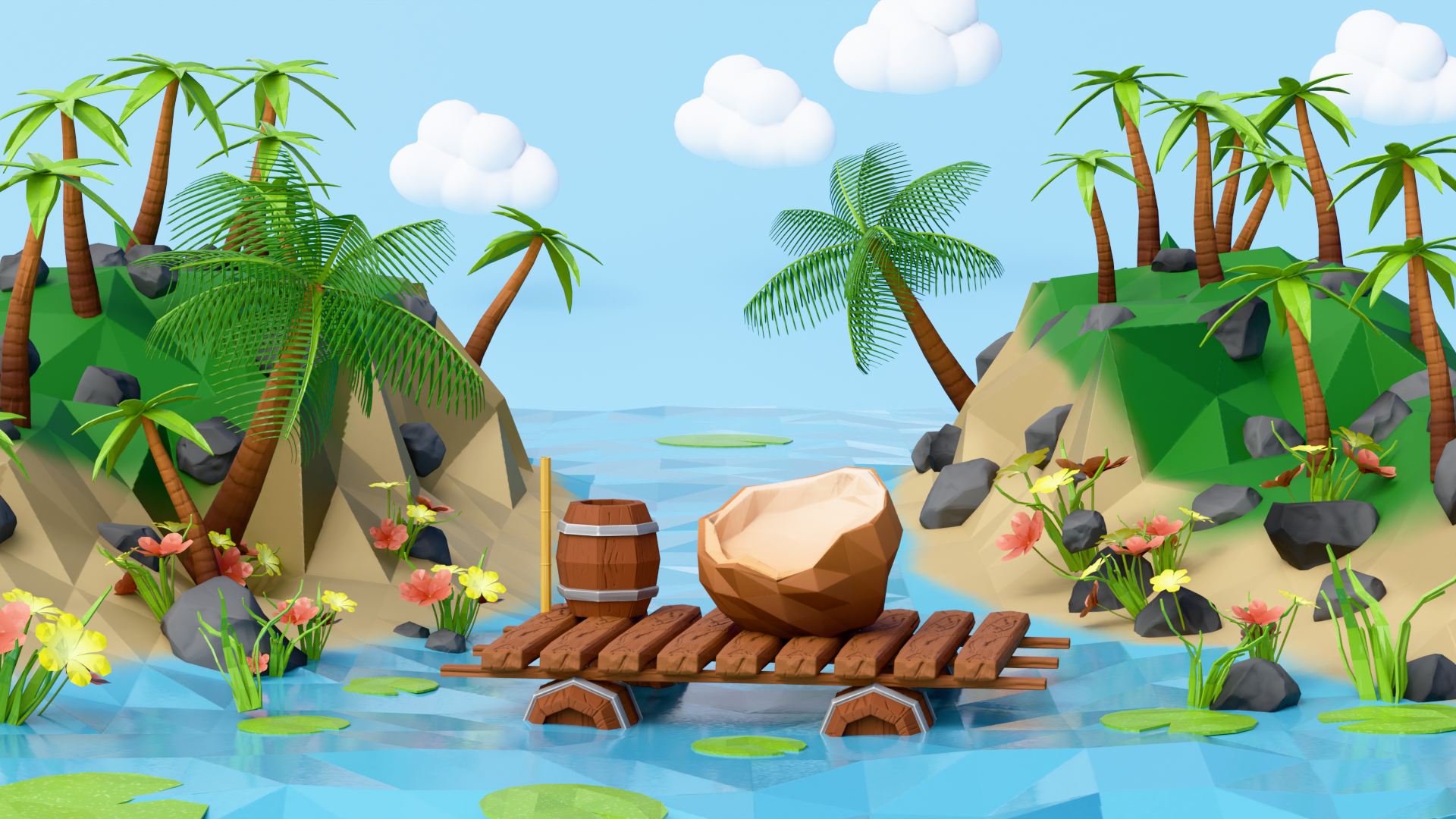Tropical Island Environment Pack | Fab