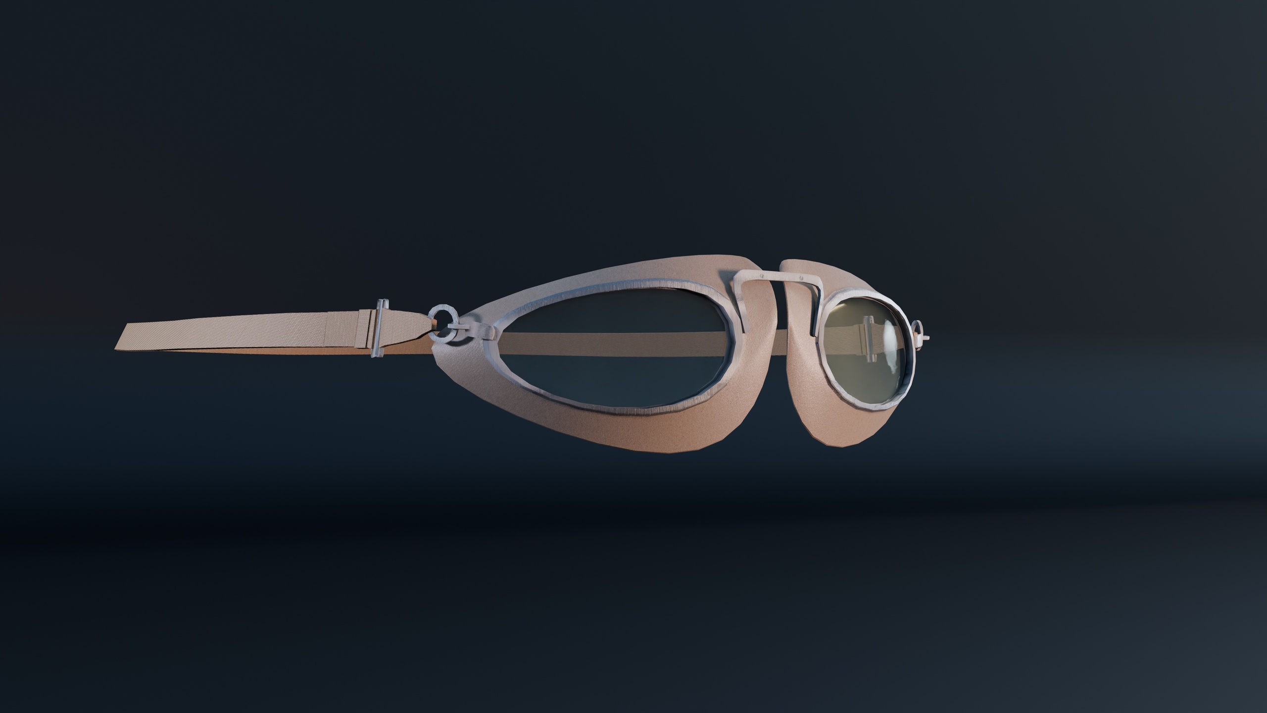 Media 1 for listing Vintage Aviator Goggles Low-poly 3D model
