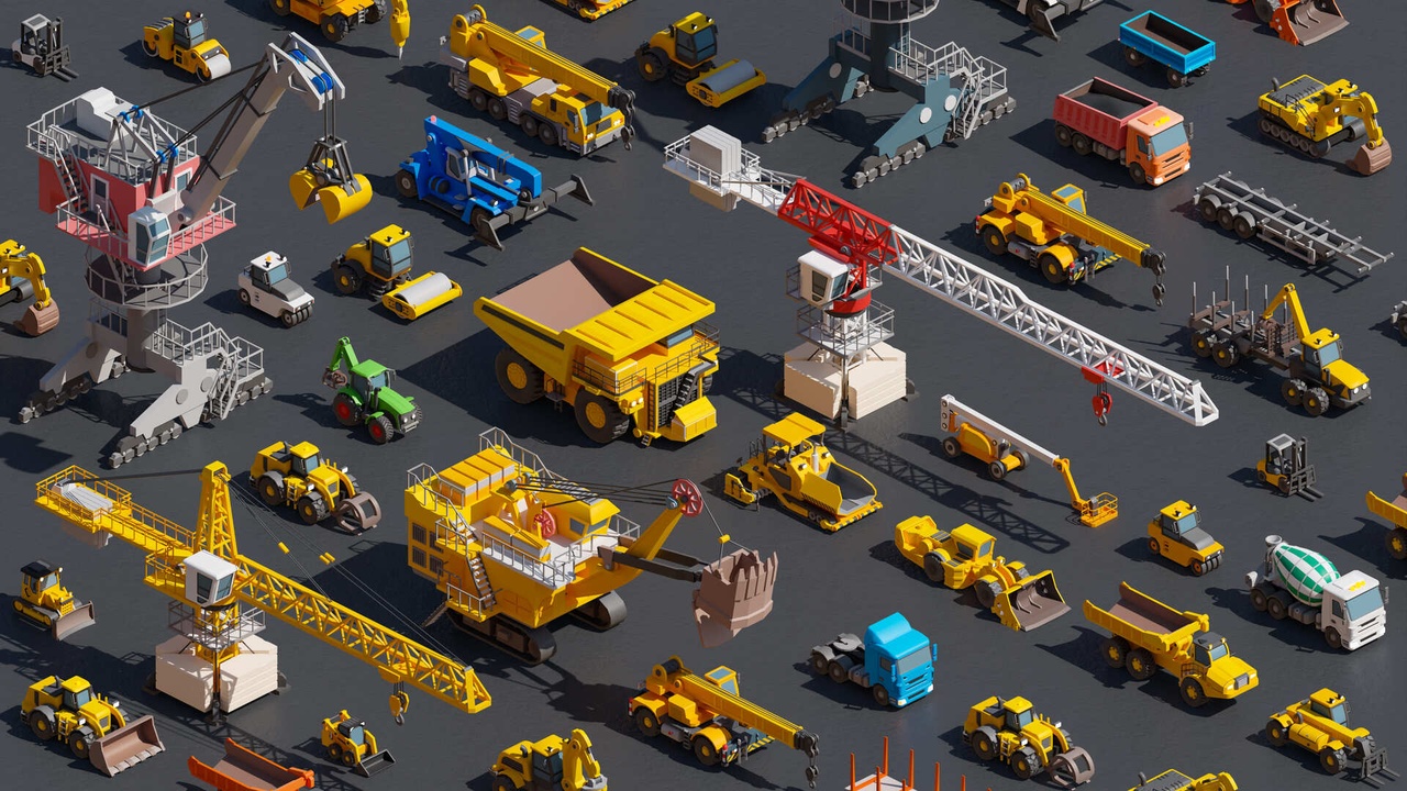 Media 1 for listing Heavy Machinery - Low Poly 3D Models Pack