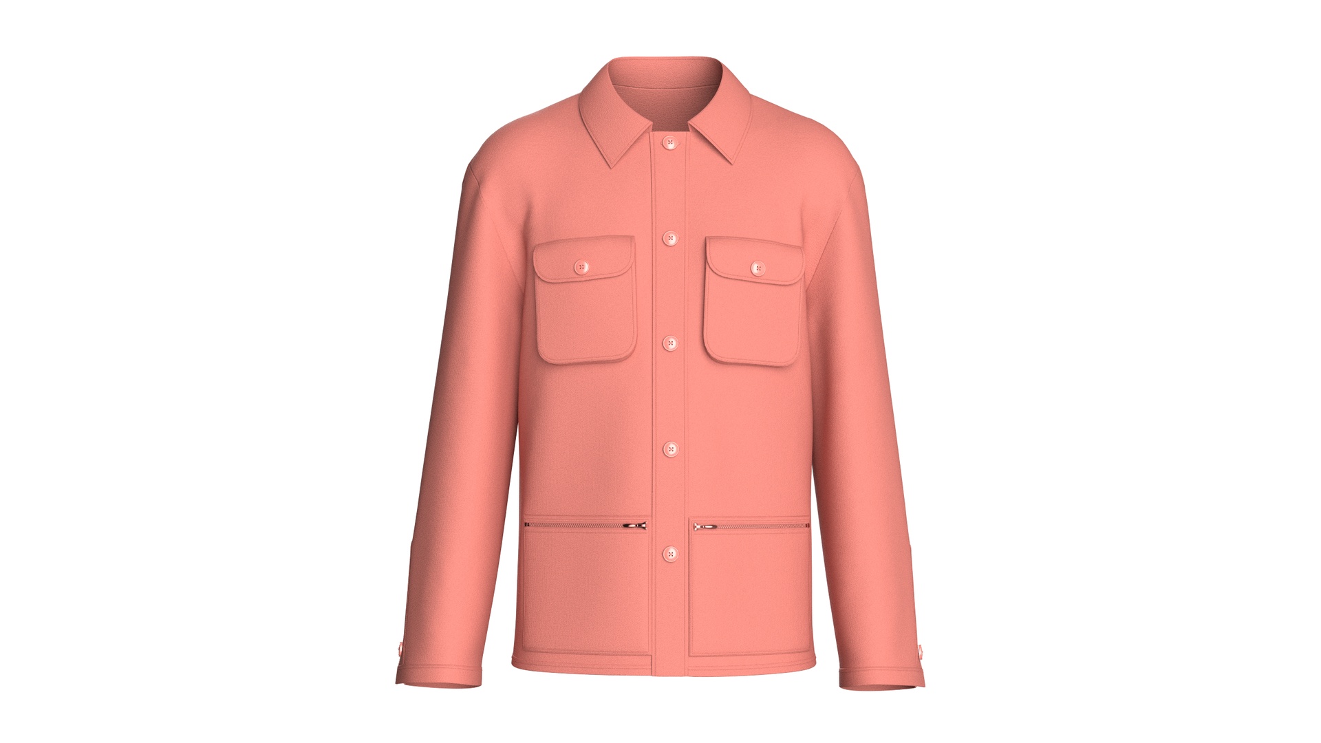 Media 1 for listing Men Utility Button Up Multi Pocket Jacket | High Poly