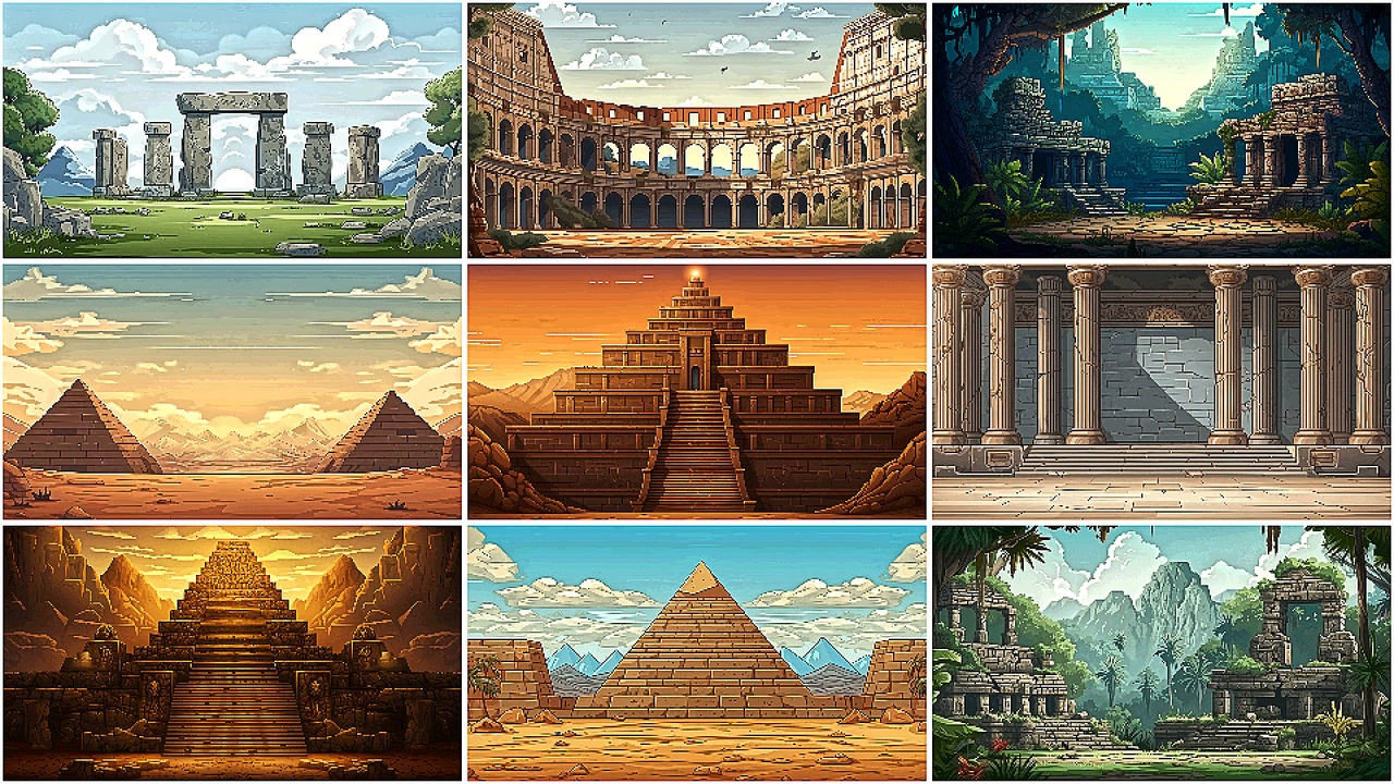 Media 1 for listing BACKGROUND - Pixel Ancient 1